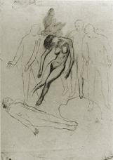 Evocation (L'enterrement de Casagemas) (Étude)