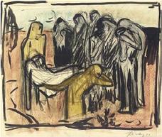 Evocation (L'enterrement de Casagemas) (Étude)